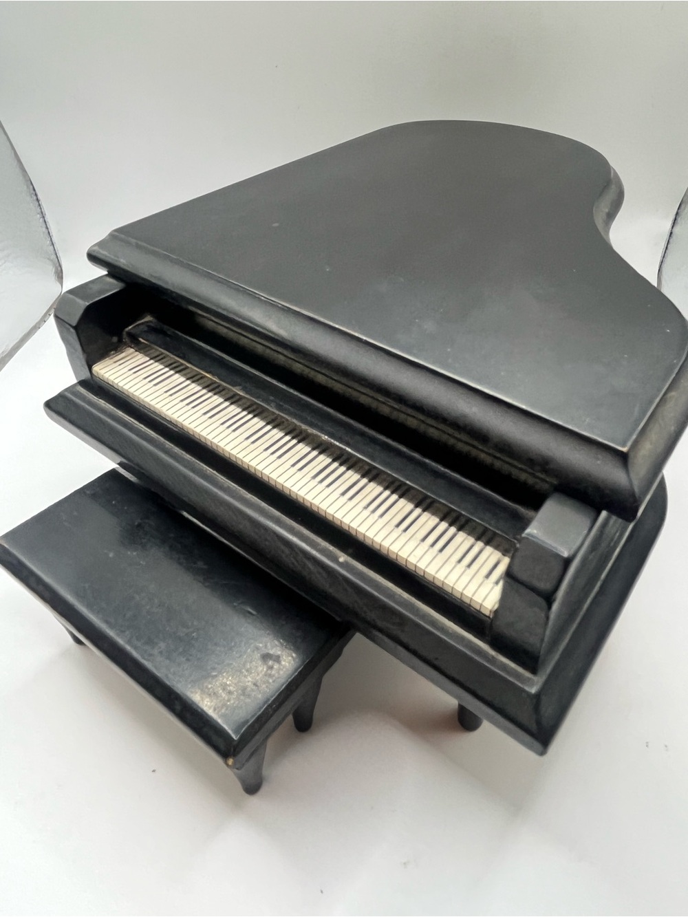 Vintage 1984 Black Grand Piano Decorative Trinket Box